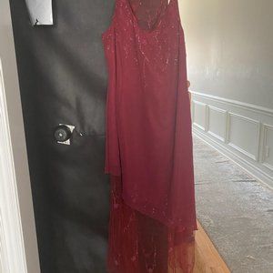VINTAGE  LA CACHE COUTURE  EVENING  EMBROIDERY  DRESS